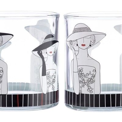 Lanterne en verre "Dame au chapeau" VE18