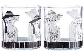 Lanterne en verre "Dame au chapeau" VE18 1