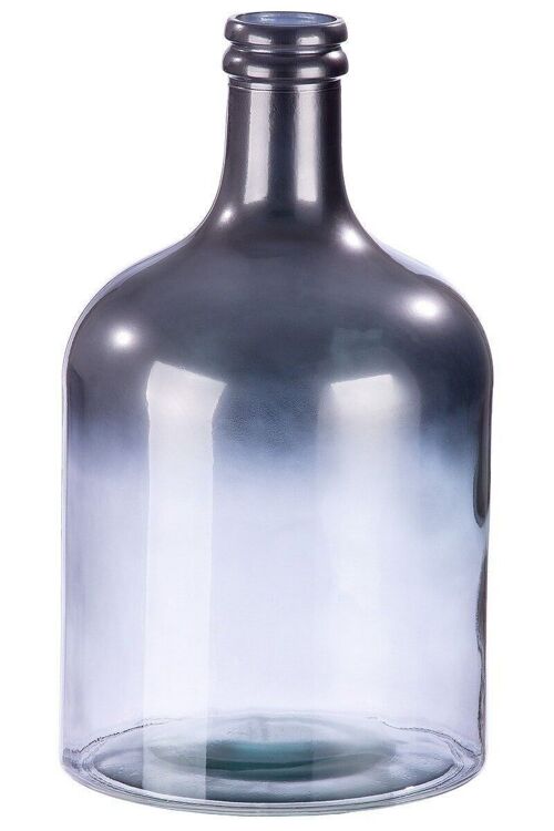 Glas Vase "Douro" silber metallic