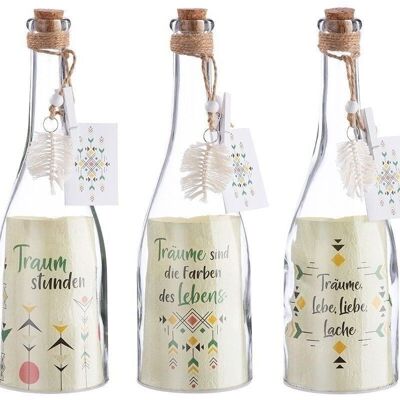 Glass 5-LED champagne message in a bottle "Indio" VE 18 so