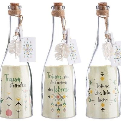 Messaggio di champagne in vetro a 5 LED in una bottiglia "Indio" VE 18 so