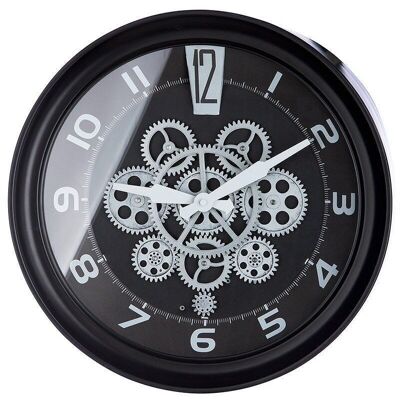 Metal glass wall clock "Pinon"