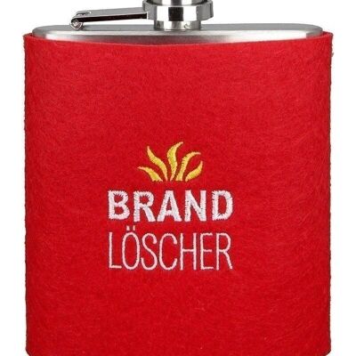 Stainless steel/felt hip flask "fire extinguisher" VE 3