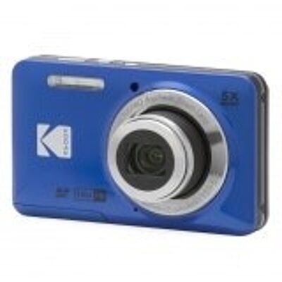 KODAK Pixpro FZ55 - Fotocamera digitale da 16 Megapixel, Zoom ottico 5X, Schermo LCD da 2,7, Stabilizzatore ottico, Video Full HD 720p, Ioni di litio - Blu