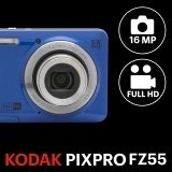 KODAK Pixpro FZ55 - Appareil Photo Numérique 16 Mégapixels, Zoom Optique 5X, Ecran LCD 2.7, Stabilisateur Optique, Full Vidéo HD 720p, ‎Lithium-ion - Bleu 2