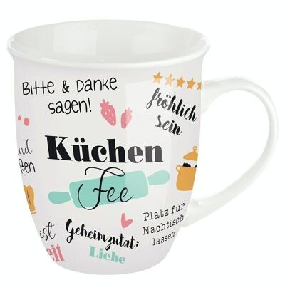 Porcelain jumbo cup "kitchen rules" VE 6
