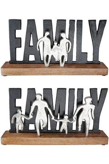 Lettrage en aluminium "Famille" VE 2 so 1