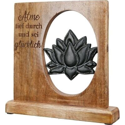 Wooden frame with message "Lotus" VE 2