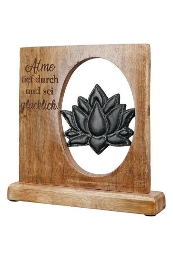 Cadre en bois avec message "Lotus" VE 2 1