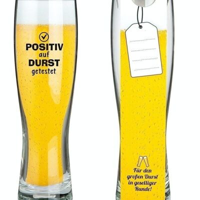 Bicchiere da birra di frumento in vetro "Positivo" VE 6