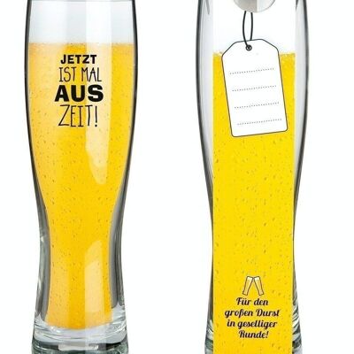 Bicchiere da birra di frumento in vetro "Auszeit" VE 6