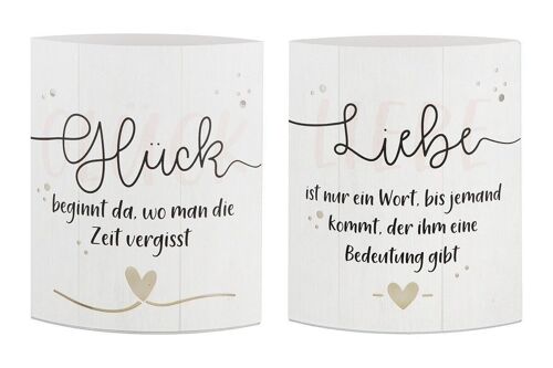Papier LED Laterne Weisheit "Liebe/Glück" VE 8 so