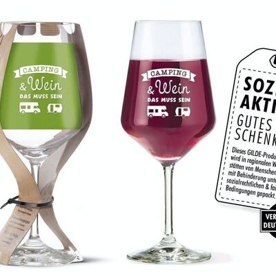 Glass wine glass "Camping & Wine" VE 6