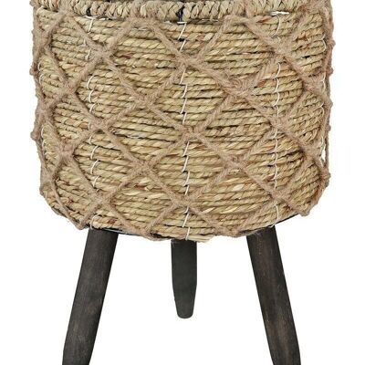 Seagrass basket with wooden feet VE 4