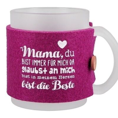 Glass cup "Mama, you are..." satin VE 6