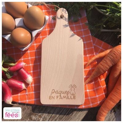 Small "Family Easter" cutting board (Party, family reunion, brunch, spring, aperitif, tapas)
