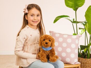 Goldendoodle assis 30 cm - peluche - peluche 2