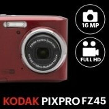 KODAK Pixpro FZ45 - Appareil Photo Numérique Compact 16.44 Mégapixels, Zoom Optique 4x, Ecran LCD de 2.7 pouces, Vidéo HD 720p, Plie AA - Rouge 2
