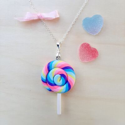 Pendentif Chaine argentée - Lollie Magique