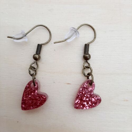 Boucles d'oreilles - Mes Petits Cœurs Roses