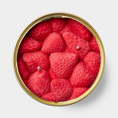 Kerzendose – Reife Erdbeeren (Neuheits-Duftkerze)