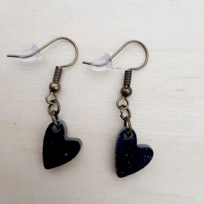 Boucles d'oreilles - Mes Petits Cœurs Noirs