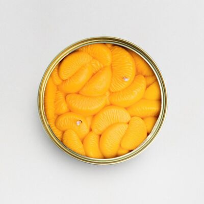 Canette de bougie - Mandarines pelées (bougie parfumée fantaisie)