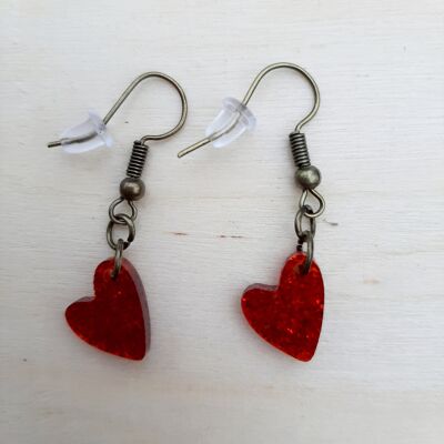 Boucles d'oreilles - Mes Petits Cœurs Rouges