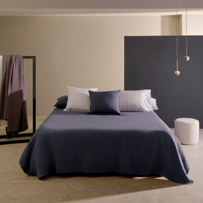Couvre-lit en coton Dorian Blue