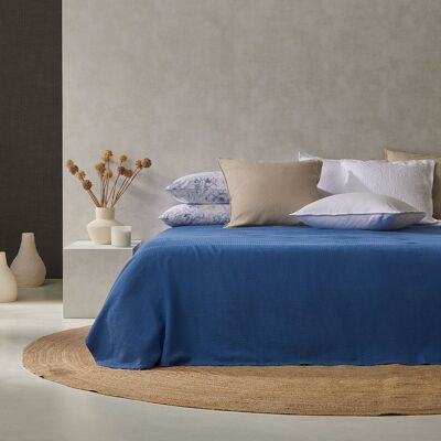 Cotton bedspread Melisa Blue