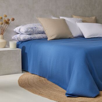 Couvre-lit en coton Melisa Bleu 2