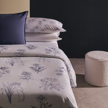 Housse de couette en coton 200 fils Adalia Bleu 2