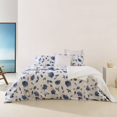 200 thread count cotton duvet cover Lonely Blue