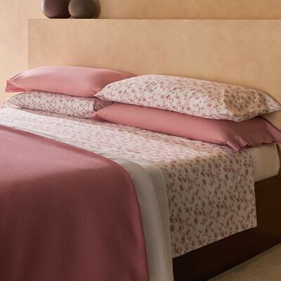 Bettwäsche-Set aus Baumwolle mit Fadendichte 200 Fiona Pink