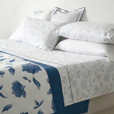 Bettlaken-Set aus Baumwolle mit Fadendichte 200 Tender Blue