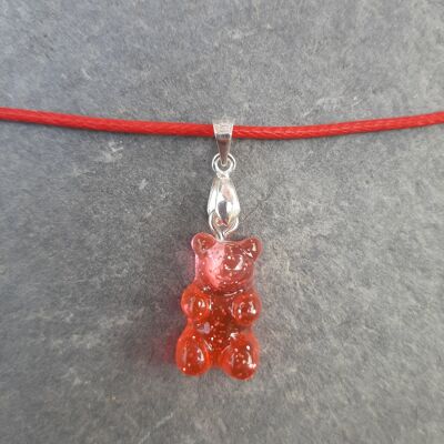 Watermelon Bear Pendant Necklace