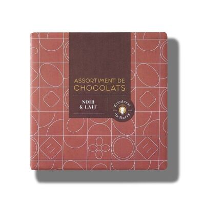 Assortment of 23 dark and milk chocolate candies 240g