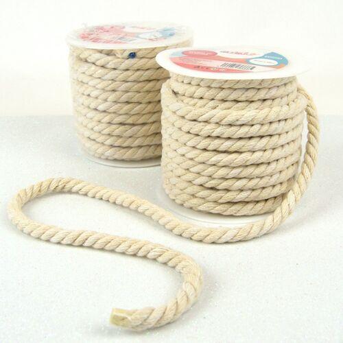 Cuerda de algodón 8mm x 10M Cuerda de algodón natural Macramé y Manualidades