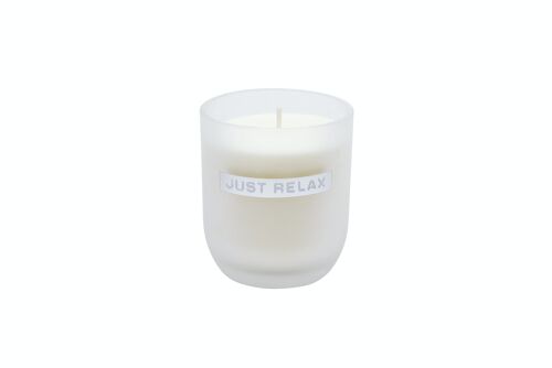 Candle jar Frosted Milk Cozy Blossom 'Just Relax'