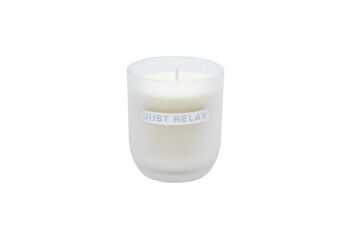 Photophore Frosted Milk Cosy Blossom 'Just Relax'