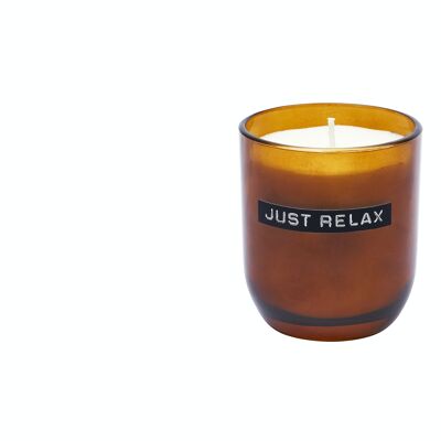 Candle jar Amber Cedarwood 'Just Relax'