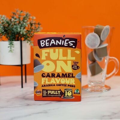 Beanie FULL ON Goût Caramel 10 Dosettes de Café