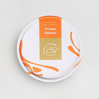 Canette de bougie - Saumon orange (bougie parfumée fantaisie) 2