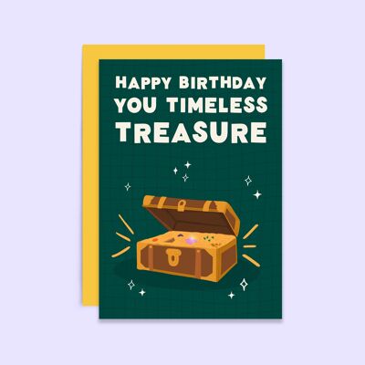 Tarjeta de cumpleaños intemporal del tesoro | Tarjetas de cumpleaños para todas las edades