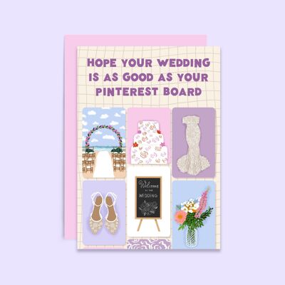 Tarjeta de boda de Pinterest | Tarjetas de boda divertidas | Compromiso