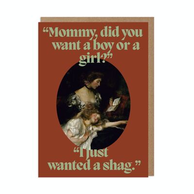 Junge oder Mädchen lustige Karte zum Muttertag