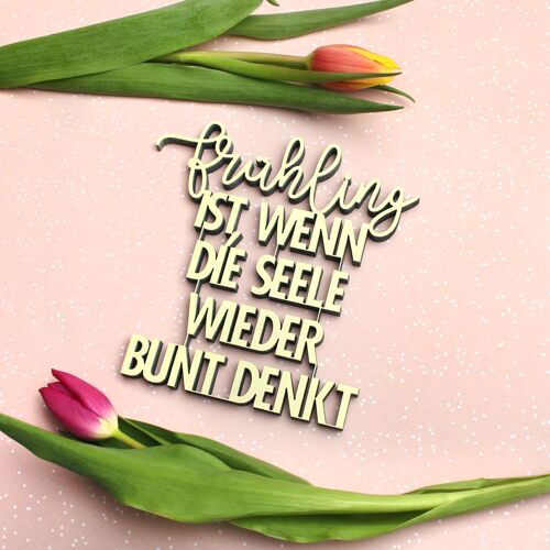 Frühling ist, wenn die Seele wieder bunt denkt - Gr. M