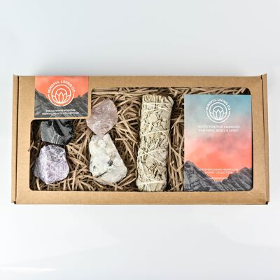 Caja de regalo de piedras preciosas para la salud mental positiva