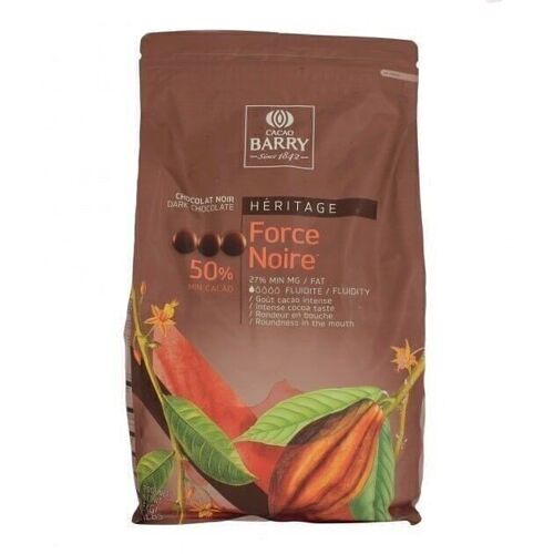 CACAO BARRY - CHOCOLAT NOIR - FORCE NOIR 50% CACAO