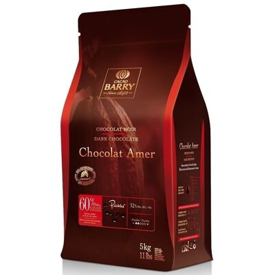 CACAO BARRY - CHOCOLAT AMER 60% CACAO - 5KG - PISTOLES